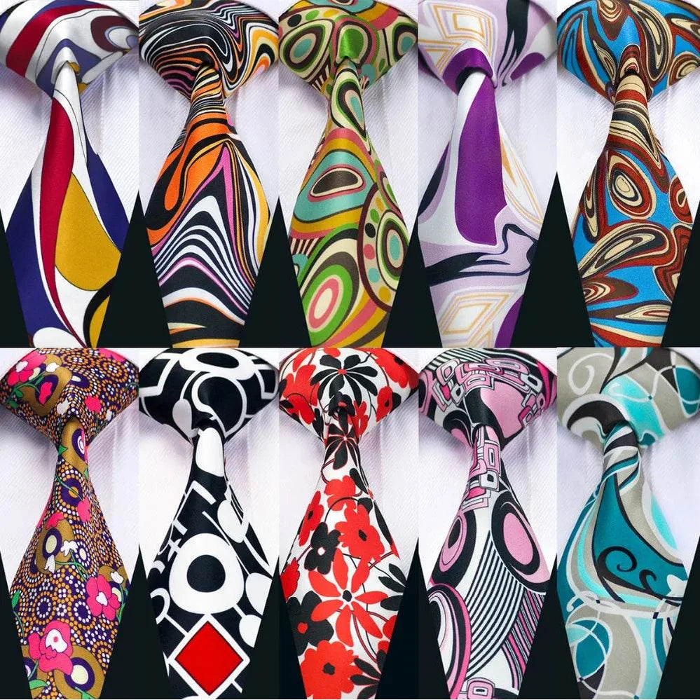 Mens Colorful Neckties Stylish & Versatile - VacationGrabs