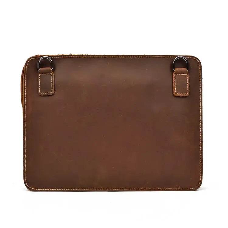 Leather Clutch Bag iPad Tablet Cover Bag with Shoulder Strap - VacationGrabs