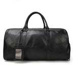 Personalized Leather Duffel Bags Purple Blue Brown Black - VacationGrabs