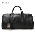Cow Leather Luxury Travel Bag Weekender for Men and Women - VacationGrabs