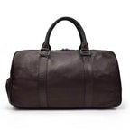Personalized Leather Duffel Bags Purple Blue Brown Black - VacationGrabs
