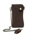 Men’s Leather Wallet with Iron Chain Clip Purse Long Fashion Wallet - VacationGrabs