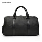 Personalized Leather Duffel Bags Purple Blue Brown Black - VacationGrabs