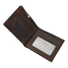 Leather Wallet for Men Crazy Horse Short Purse Multi Card Holder - VacationGrabs