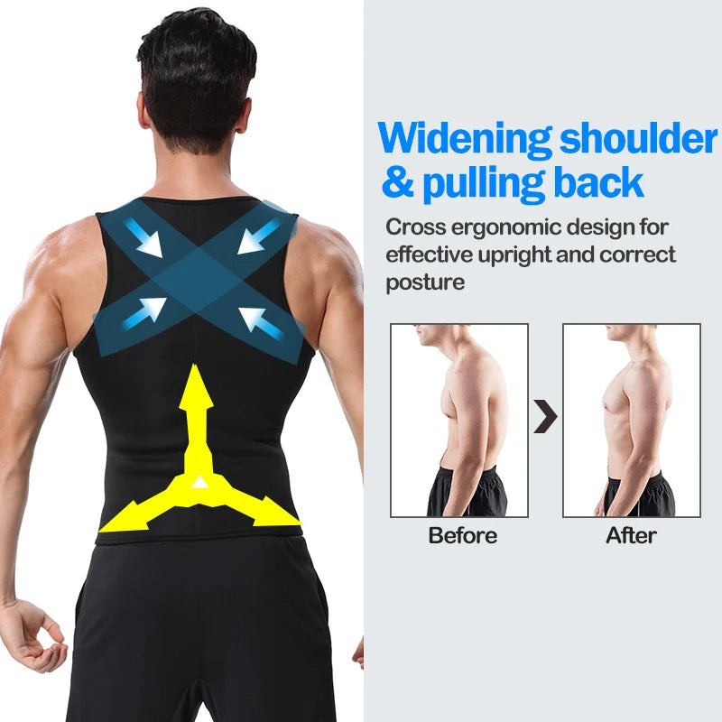 Men's Waist Corset Trainer for Compression Support
