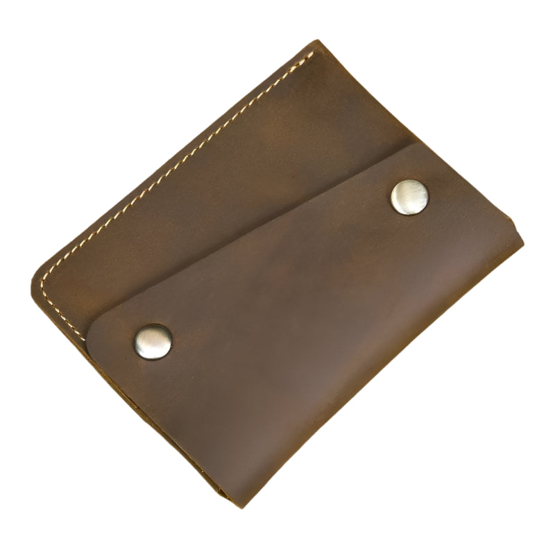 Crazy Horse Leather Wallet High Quality Slim Cardholder for Men - VacationGrabs