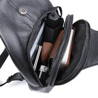 High-Quality Men’s Leather Waist Bag Crossbody Belt Pouch - VacationGrabs