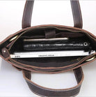 Leather Crossbody Bag for Men Women A4 Messenger Bag - VacationGrabs