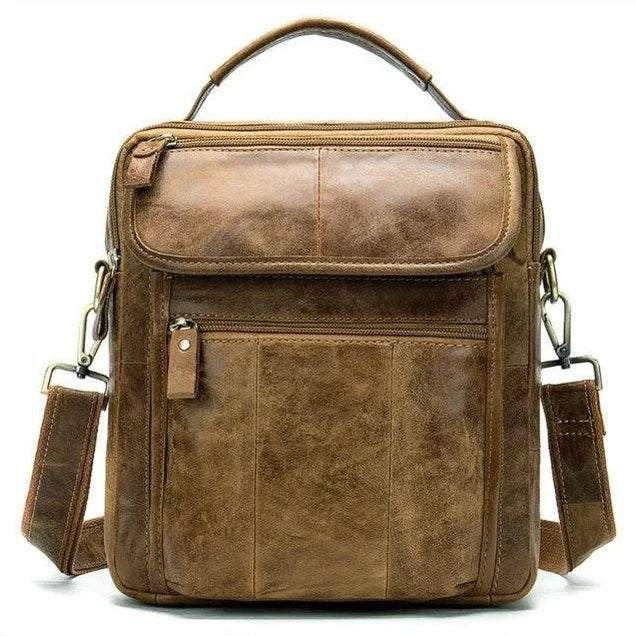 Casual Leather Shoulder Bag for Men Crossbody Messenger Handbag - VacationGrabs