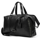 Latest Design Black Leather Travel Duffle Bag for Men & Women - VacationGrabs