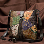 Ethnic Style Genuine Leather Shoulder Bag for Women Crossbody - VacationGrabs