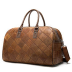 Genuine Leather Travel Bag Weekend Duffle Large Carry On Luggage - VacationGrabs
