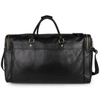 60cm High Capacity Genuine Leather Travel Duffle for Men Weekend Bag - VacationGrabs