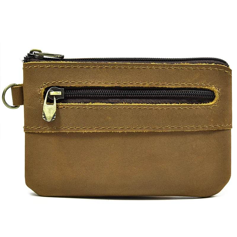 Men’s Leather Phone Pouch Handbag Mobile Wallet with Wrist Strap - VacationGrabs