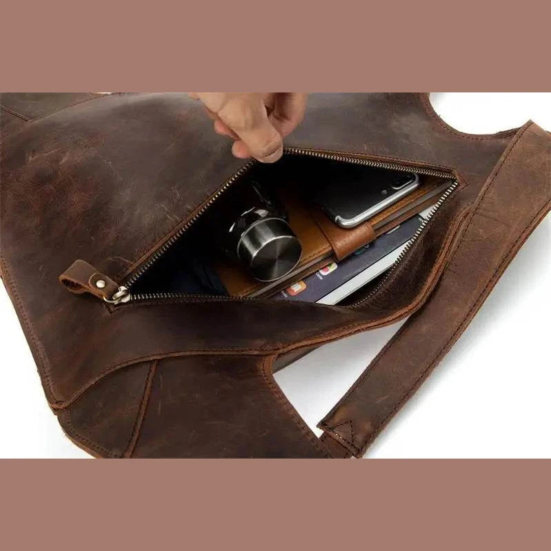 Leather Backpack Anti-theft with Phone Pocket for Men & Women - VacationGrabs