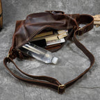 Featured Men's Genuine Leather Backpack Crazy Horse Daypack Bag - VacationGrabs