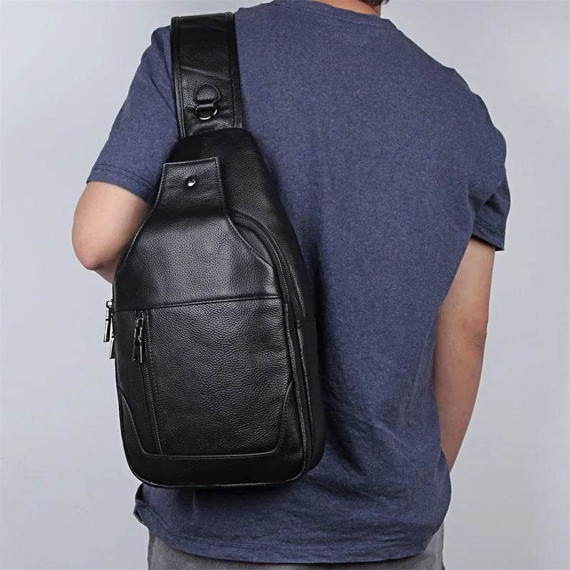 High-Quality Men’s Leather Waist Bag Crossbody Belt Pouch - VacationGrabs