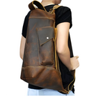 Featured Men's Genuine Leather Backpack Crazy Horse Daypack Bag - VacationGrabs