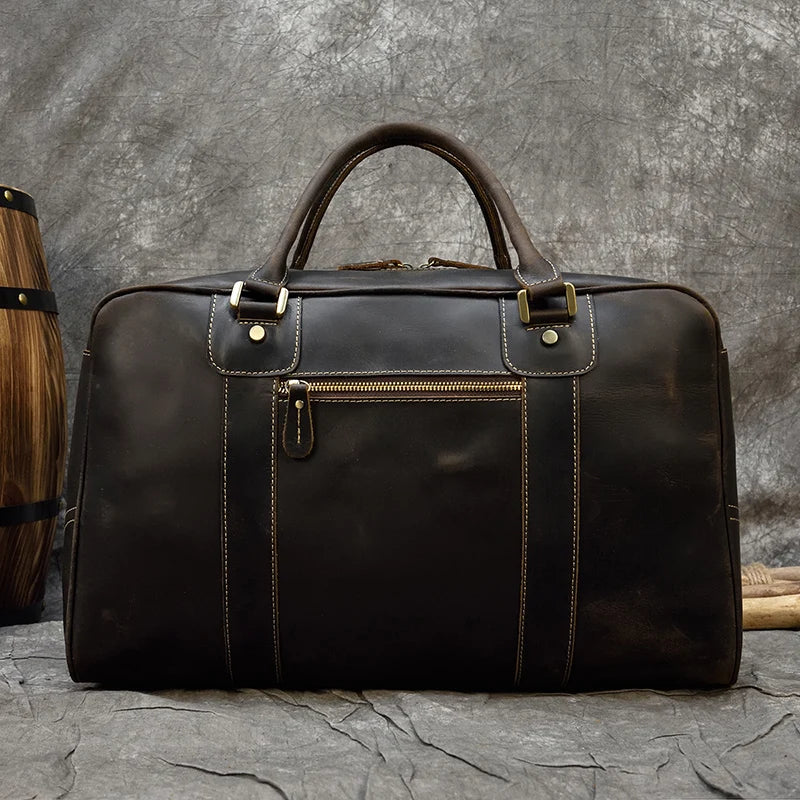 Sac de Voyage Vintage en Cuir Weekender VacationGrabs
