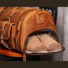 Crazy Horse Leather Duffle – Large Capacity Travel Weekender - VacationGrabs