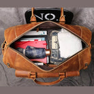 Crazy Horse Leather Duffle – Large Capacity Travel Weekender - VacationGrabs