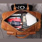 Crazy Horse Leather Duffle – Large Capacity Travel Weekender - VacationGrabs