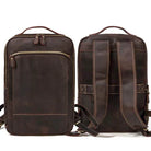 Anti-Theft Handmade Leather Backpack Vintage Travel Bag for Men - VacationGrabs