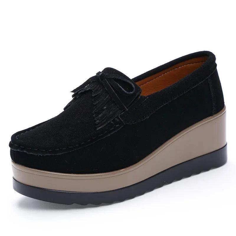 Suede Tassel Fringe Loafers Moccasins - VacationGrabs
