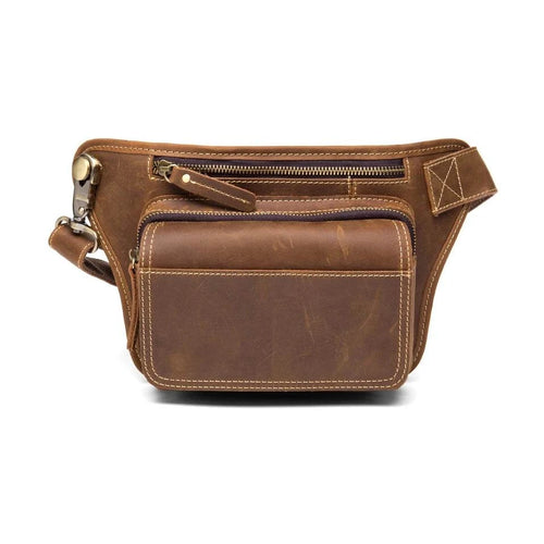Luxury Male Leather Chest Bag Crossbody Sling Bag for Men - VacationGrabs