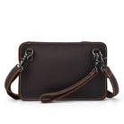 Fashion Men's Genuine Leather File Document Bags with Wrist Sling - VacationGrabs