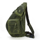 Large Size Leather Chest Bag for Men Crossbody Outdoor Sling - VacationGrabs