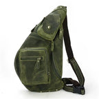 Men's Genuine Leather Sling Bag — Vintage Travel Crossbody