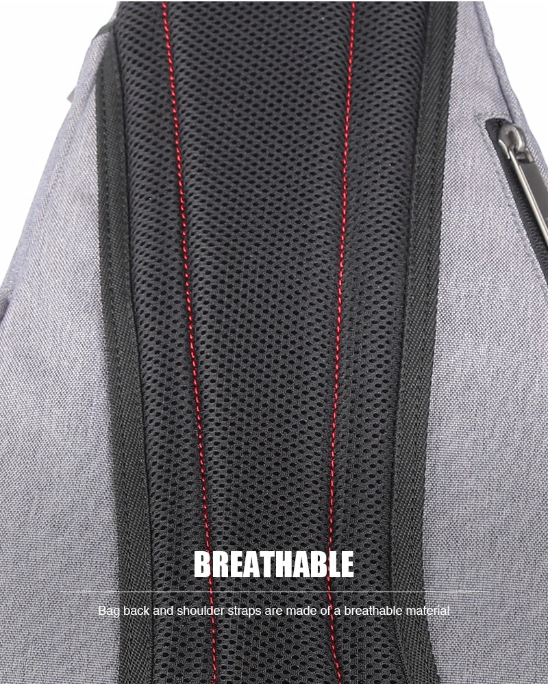 USB Charging Crossbody Bag — Water-Resistant Travel Sling