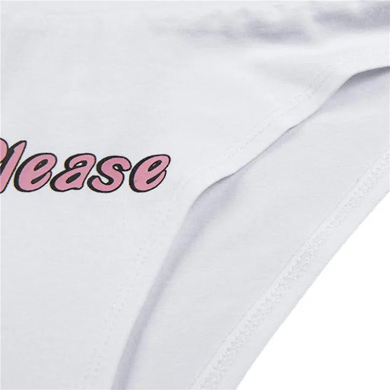 Two piece set Fashion COME HERE DADDY Letter Print Tank Top Sexy Sleeveless Summer Harajuku Kawaii Cropped Feminino Bikini 2023
