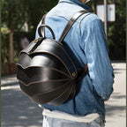Sac à dos multifonction en cuir véritable pour homme 15,6"