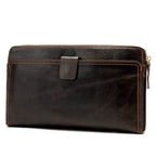 Large Capacity Cowhide Mobile Phone Bag Genuine Leather Clutch Purse - VacationGrabs