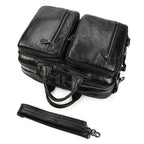 Mens Genuine Leather 3-in-1 Backpack-Briefcase-Shoulder Bag - VacationGrabs
