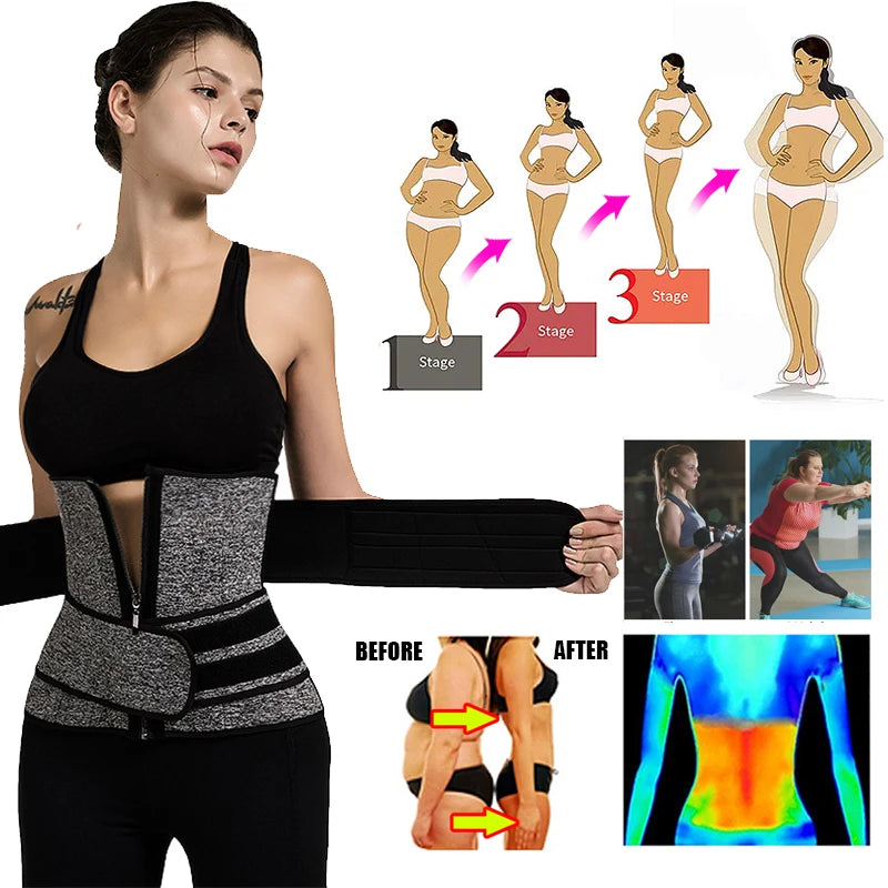 Women's Neoprene Waist Trainer Corset Body Shaper Belt