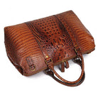 High Fashion Men & Women Leather Travel Duffle Alligator Pattern - VacationGrabs