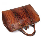 High Fashion Men & Women Leather Travel Duffle Alligator Pattern - VacationGrabs