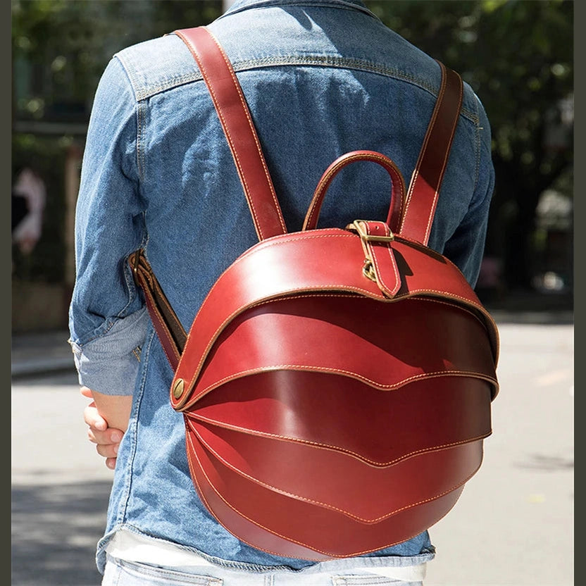 Sac à dos multifonction en cuir véritable pour homme 15,6"
