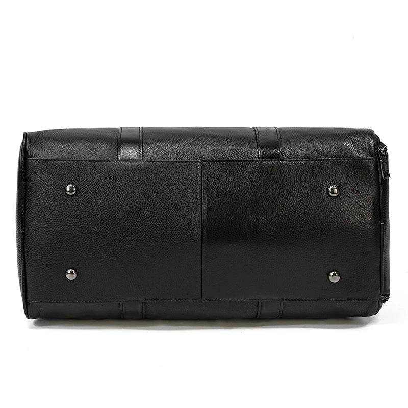 Cow Leather Luxury Travel Bag Weekender for Men and Women - VacationGrabs
