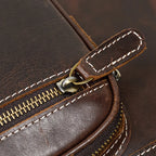 Rolling Genuine leather hand luggage travel bag with wheels