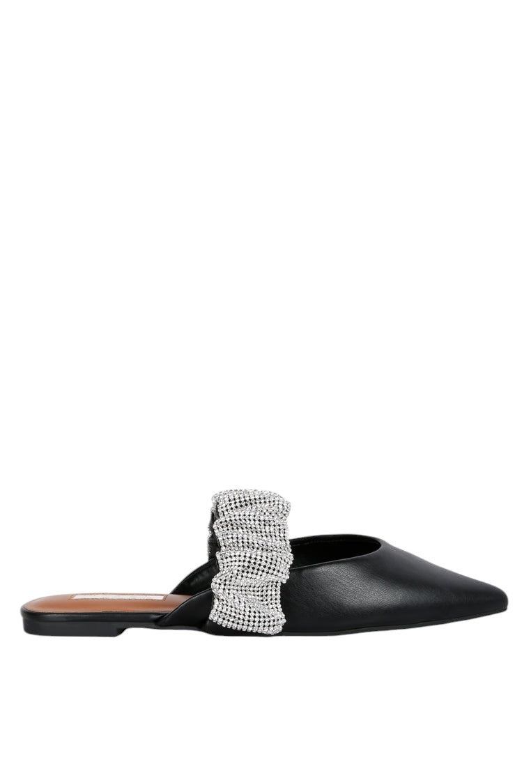 Hemessen Diamante Strap Flat Mules