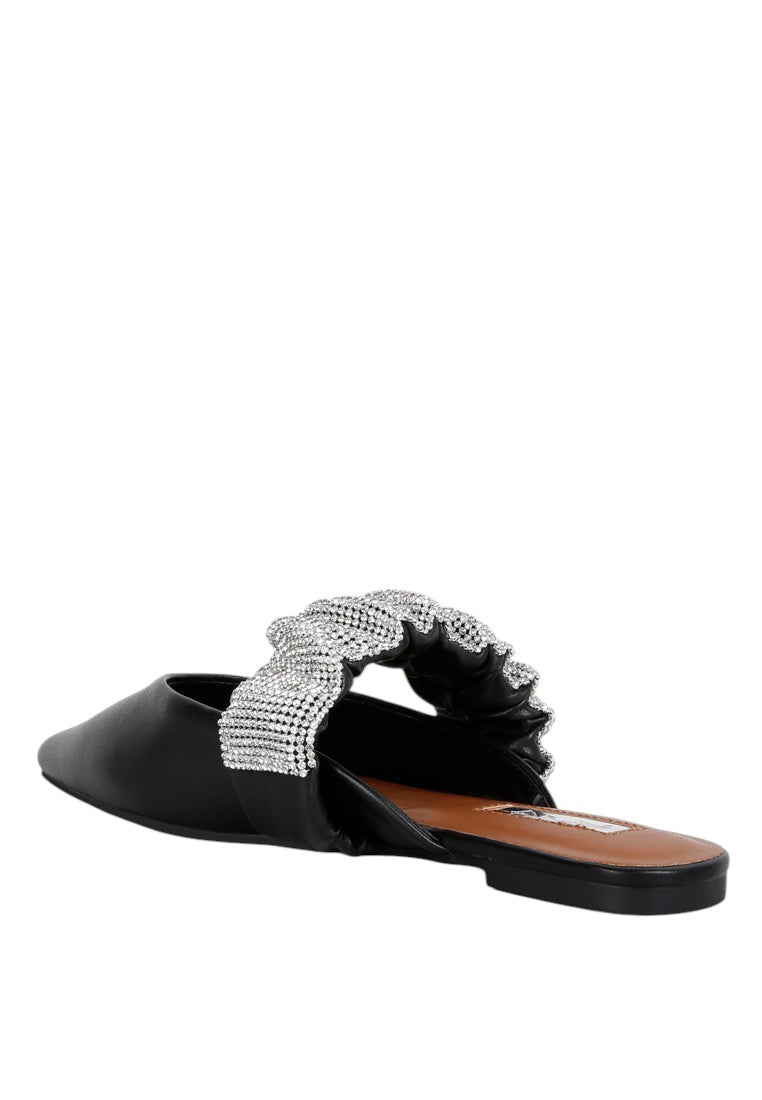 Hemessen Diamante Strap Flat Mules