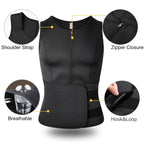 Men's Neoprene Sauna Sweat Vest Waist Trainer Shirt