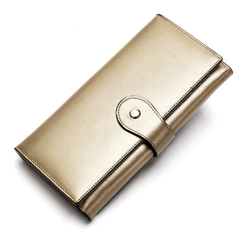 Luxury Designer Leather Notecase Clutch for Evening Party - VacationGrabs