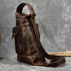 Retro Genuine Leather Sling Bag for Men – Vintage Crossbody