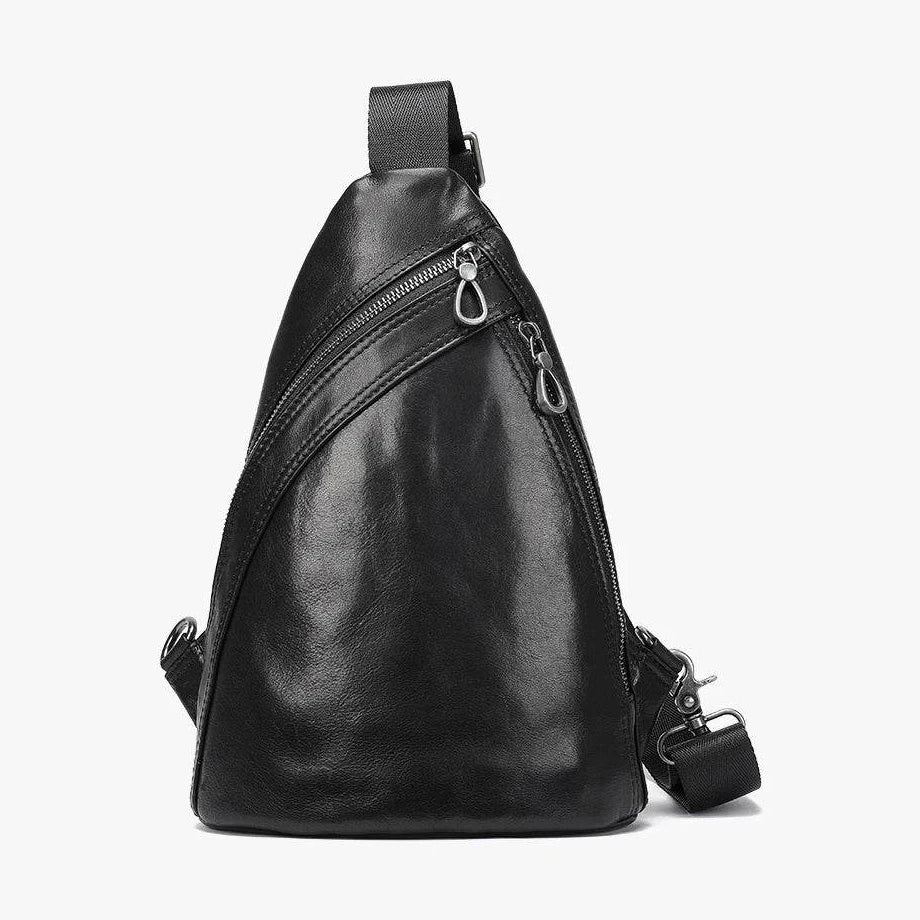 Design Men's Chest Bag Natural Cow Skin Summer Riding Crossbody - VacationGrabs