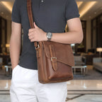 High Fashion Luxury Leather Men’s Crossbody Bag - VacationGrabs